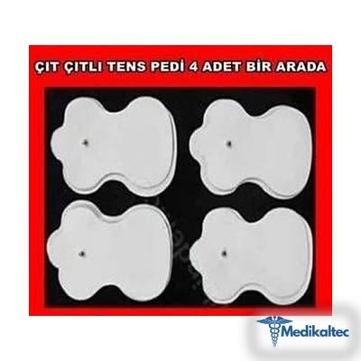 Çıtçıtlı TENS Pedi Kelebek Tip 4'lü