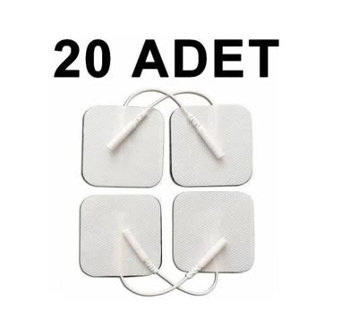 VZN 20 Adet Tens Pediı Kablolu Yedek Elektrot 5x5 Tens Pedi
