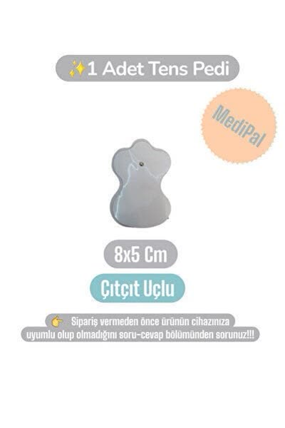 1 Adet 8x5 Cm ÇITÇIT Uçlu Tens Pedi - Tens Elektrot Pedi - Tens Elektrodu