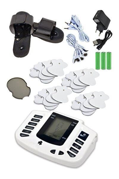 8 Pedli Taşınabilir Tens Masaj Cihazı, Adaptör ve Terlikli Model