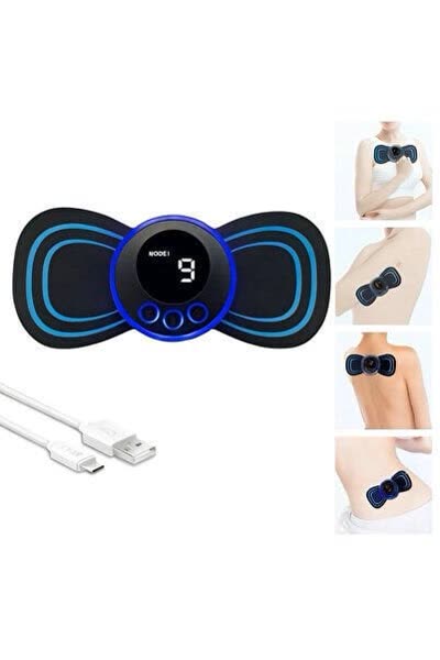 LCD Ekranlı Boyun Sırt Omuz Mini EMS Masaj Aleti – TENS Titreşimli Kas Gevşetici Cihaz (Model 152421)