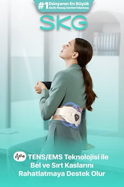 W9 Pro TENS-EMS Akıllı Taşınabilir Bel ve Sırt Masaj Aleti | Mobil APP, Isı Terapisi-Termoterapi